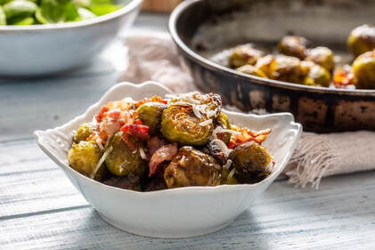 Roasted Brussels Sprouts with Bacon, Balsamic & HoneyPicture