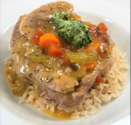 Osso Buco on rice with Gremolata