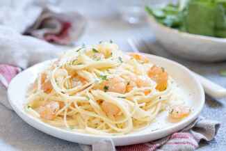 Spaghetti al Limon Avec Shrimp