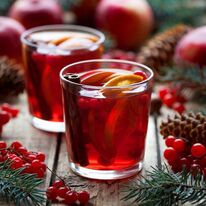 Hot Spiced Mulled Wine with Christmas DecorationsPicture