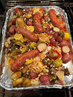 Sheet-Pan Sausage & Brussels Sprouts Dinner
