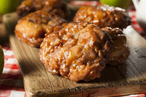 Homemade Apple Fritters with Glaze
