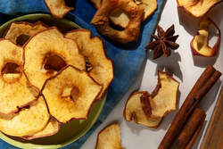 Dried Apple Snack with Cinnamon and Star Anise