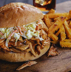 Barbecued-Style Pulled Chicken SandwichPicture