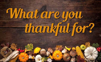 What Are You Thankful For? with food border